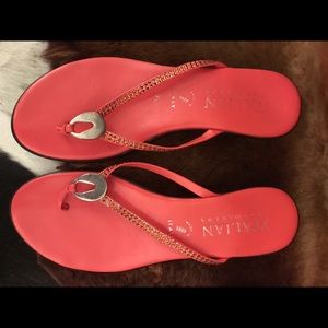 Italian shoemakers heeled flip flops